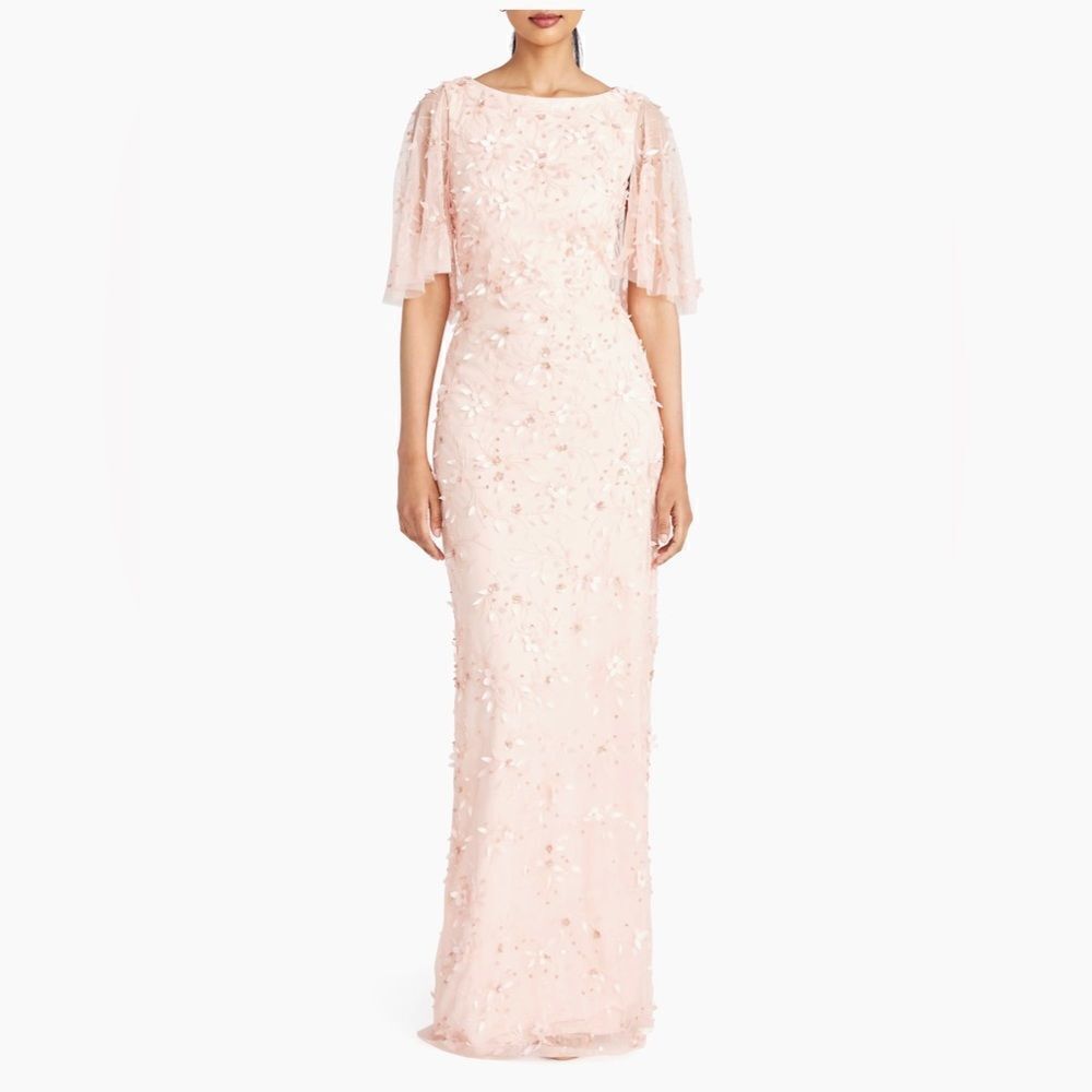 Theia Romina Beaded Column Gown size 2